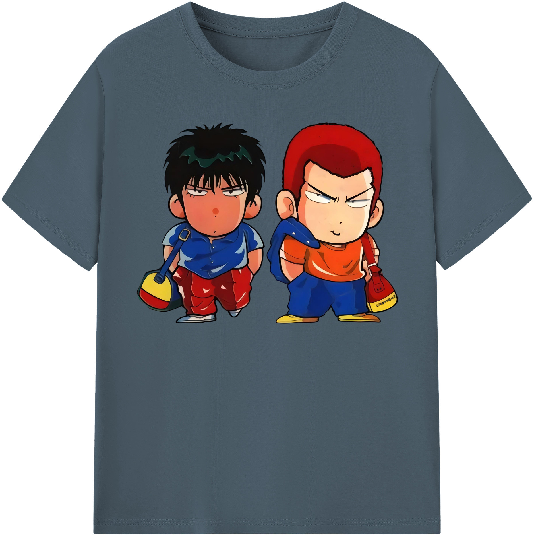 SLAM DUNK／スラムダンク 綿100％半袖Tシャツ（フロントプリント）
